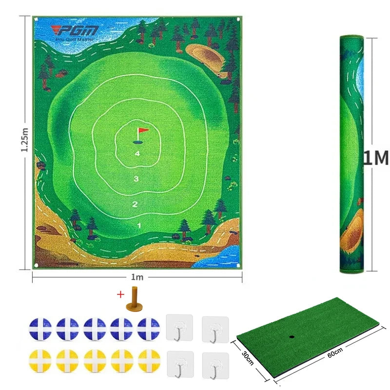 DJD040 Indoor Mini Golf Suspended Dartboard Practice Outdoor Training Aid Trainer Golf Hitting Mat